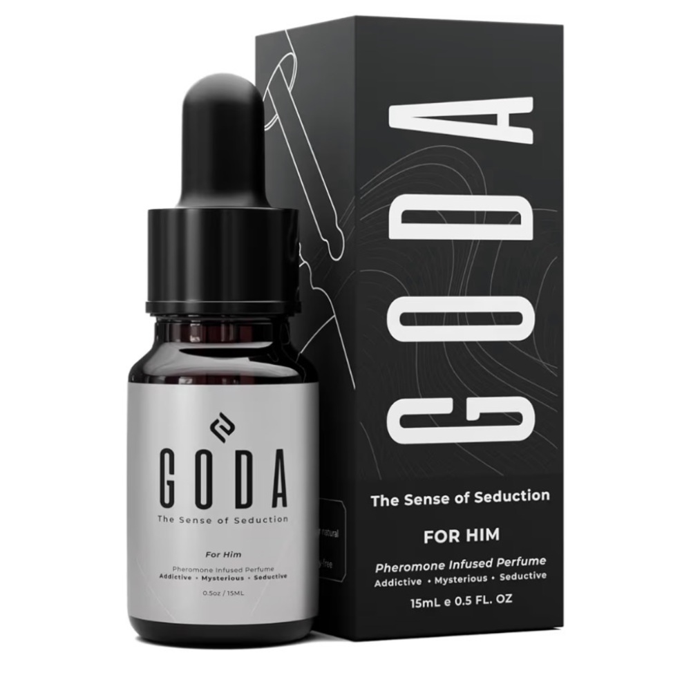 (3)GODA For Him Pheromone Cologne - Black Dropper Bottle - Picture 3 of 16